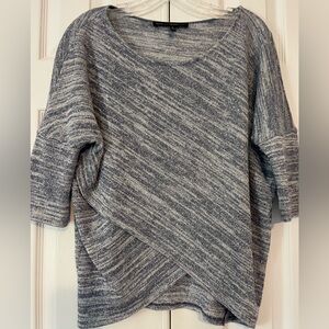 White House, black market, blue and white sweater